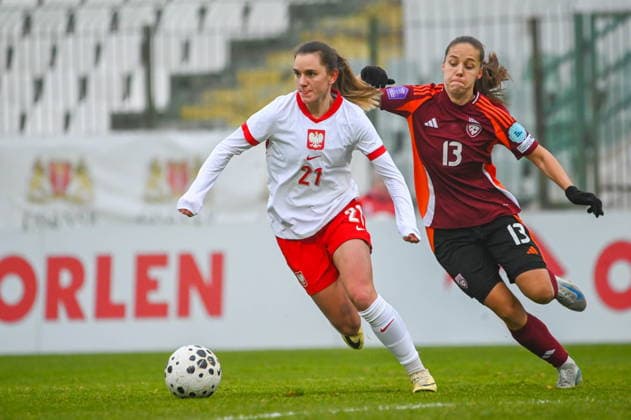 GDANSK, 02.12.2025 Pilka nozna kobiet mecz towarzyski Polska - Lotwa Women friendly football match Poland - Latvia NZ voitane sandra , paulina tomasiak Fot. ANNA LANGOWSKA 058sport.pl NEWSPIX.PL --- newspix.pl 