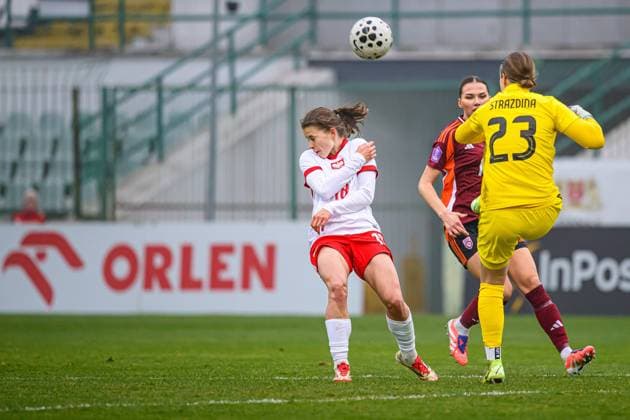 02.12.2025 GDANSK , PILKA NOZNA KOBIET ( WOMEN S FOOTBALL) MECZ TOWARZYSKI POLSKA - LOTWA ( GAME POLAND - LATVIA )¨NZ. NADIA KREZYMAN FOTO RADOSLAW JOZWIAK CYFRASPORT NEWSPIX.PL --- Newspix.pl  RA1_7498