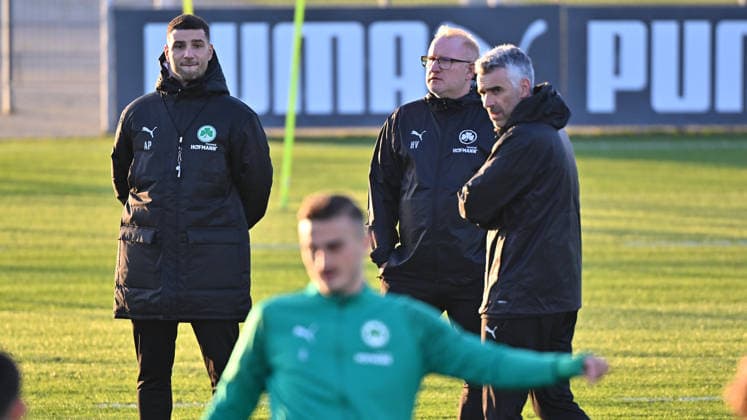02.12.2025 - Fussball - 2. Bundesliga - Saison 2025 2026 - SpVgg Greuther Fürth Fuerth ( Kleeblatt ) - Training - - xwoxzix - Aleksandro Petrovic ( Co-Trainer SpVgg Greuther Fürth ) Heiko Vogel ( Trainer SpVgg Greuther Fürth ) Danny Schwarz (Co-Trainer SpVgg Greuther Fürth )