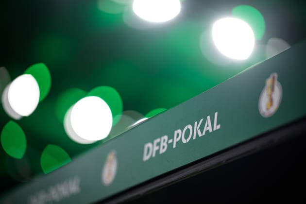 MOENCHENGLADBACH, GERMANY - 2 DECEMBER, 2025: Logo DFB, sign DFB POKAL - The DFB Pokal, German Cup, match Borussia vs St.Pauli at Borussia Park.  Copyright: xVitaliixKliuievx