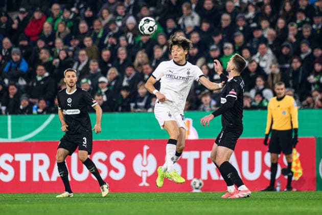 MOENCHENGLADBACH, GERMANY - 2 DECEMBER, 2025: Shuto Machino - The DFB Pokal, German Cup, match Borussia vs St.Pauli at Borussia Park.  Copyright: xVitaliixKliuievx