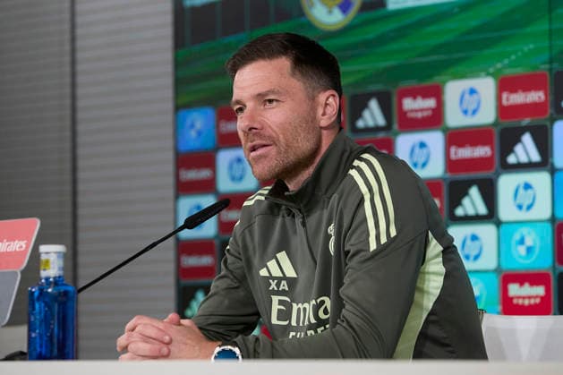 December 2, 2025, Madrid, Spain: Xabi Alonso, the head coach of Real Madrid CF, attends a press conference, PK, Pressekonferenz on the eve of the La Liga EA Sports 2025 2026 week 19 football match between Athletic Club and Real Madrid CF at Ciudad Real Madrid. Madrid Spain - ZUMAs197 20251202_aaa_s197_011 Copyright: xFedericoxTitonex
