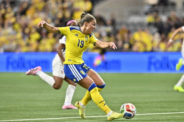 STOCKHOLM, SVERIGE 20251202 Sveriges Johanna Rytting Kaneryd under bronsmatchen i Nations League mellan Sveriges och Frankrike pa 3Arena pa tisdagskvällen. STOCKHOLM SVERIGE x10030x
