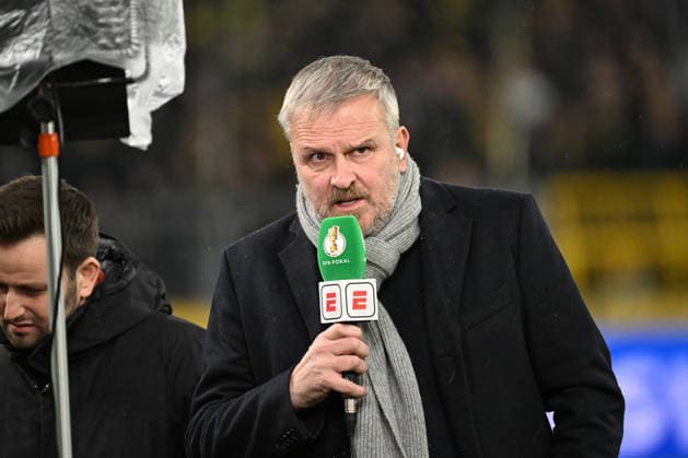 02.12.2025, xjhx, Fussball DFB Pokal Achtelfinale, Borussia Dortmund - Bayer 04 Leverkusen emspor, v.l. Dietmar Didi Hamann Portrait, Portraet, Einzelbild (DFL DFB REGULATIONS PROHIBIT ANY USE OF PHOTOGRAPHS as IMAGE SEQUENCES and or QUASI-VIDEO) Dortmund