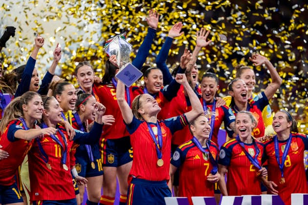 Spain v Germany - UEFA Women s Nations League 2025 Final Second Leg MADRID, SPAIN - DECEMBER 2: during the UEFA Women s Nations League 2025 final second leg match between Spain and Germany at Estadio Riyadh Air Metropolitano on December 2, 2025 in Madrid, Spain. (Photo by Alberto Gardin Eurasia Images Getty Images) Madrid Estadio Riyadh Air Metropolitano Spain Copyright: xEurasiaxSportxImagesx AGardin_20251202_Foot_Women_Spain_Germany_1180