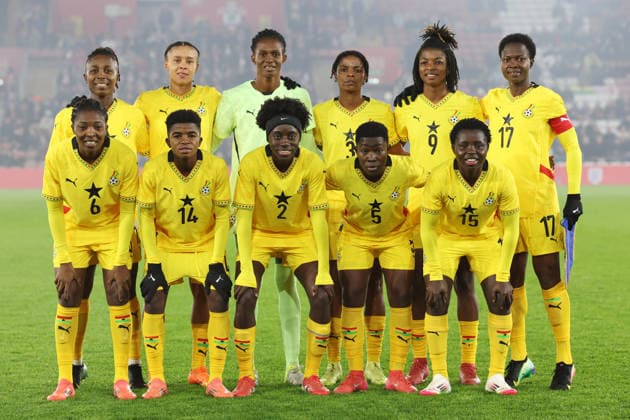 England v Ghana Women 02 December 2025, Southampton - International Football Friendly - England v Ghana Women - Ghana pose for a team group, Mannschaftsbild, Totale photo - Photo: Charlotte Wilson Offside. Southampton UK Copyright: xCharlottexWilsonx xOffsidexOffside