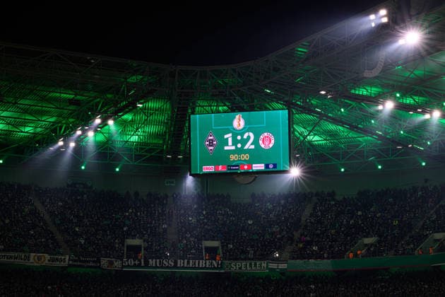 MOENCHENGLADBACH, GERMANY - 2 DECEMBER, 2025: - The DFB Pokal, German Cup, match Borussia vs St.Pauli at Borussia Park.  Copyright: xVitaliixKliuievx