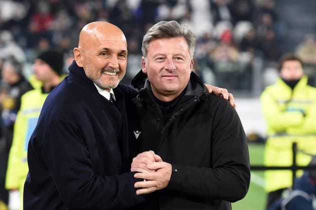 Foto IPP Massimo Rana Torino 02-12-2025 Calcio Coppa Italia 2025 2026 Juventus-Udinese nella foto allenayore jiventus luciano spalletti e allenatore udinese runjaic kosta Italy Photo Press - World Copyright italy ITALY  Copyright: xR4924_italyphotopressx
