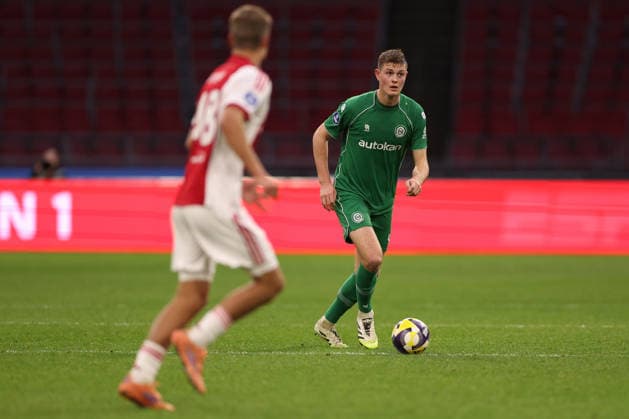 Dies Janse of FC Groningen during the match AFC Ajax Amsterdam vs FC Groningen at the Johan Cruijff ArenA for the Dutch Vriendenloterij Eredivisie season 2025-2026 in AMSTERDAM, Netherlands on 1 december 2025, (photo by Peter Lous EYE4images DeFodi Images)
