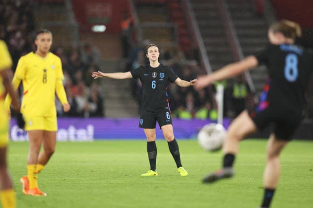England v Ghana Women 02 December 2025, Southampton - International Football Friendly - England v Ghana Women - Lotte Wubben-Moy of England - Photo: Charlotte Wilson Offside. Southampton UK Copyright: xCharlottexWilsonx xOffsidexOffside