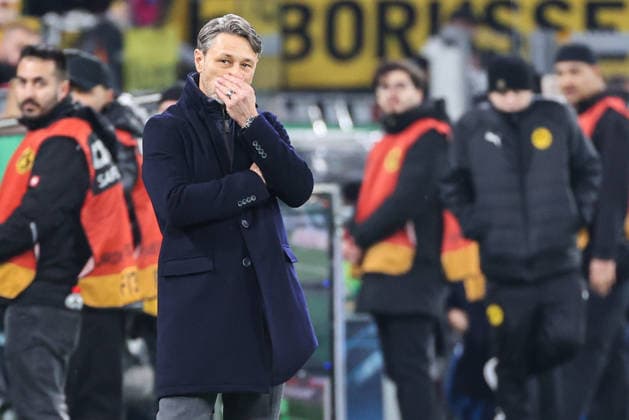 Fußball DFB Pokal - Borussia Dortmund - Bayer 04 Leverkusen am 02.12.2025 im Signal Iduna Park in Dortmund Trainer Niko Kovac (Dortmund) unzufrieden, enttäuscht, enttaeuscht, niedergeschlagen