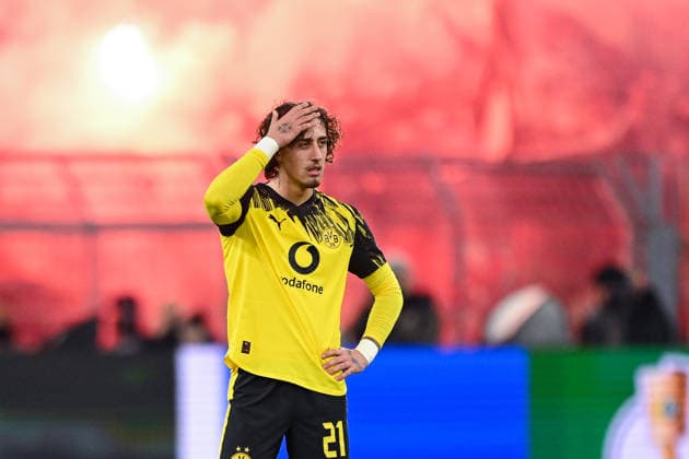02.12.2025, Fussball, DFB-Pokal, Achtelfinale, Borussia Dortmund - Bayer Leverkusen, Felix Nmecha (Borussia Dortmund), Fabio Silva (Borussia Dortmund) xRHR-FOTO TKx Copyright: RHR-FOTOx RHR-FOTO TK