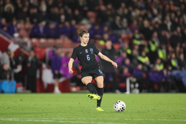England v Ghana Women 02 December 2025, Southampton - International Football Friendly - England v Ghana Women - Lotte Wubben-Moy of England - Photo: Charlotte Wilson Offside. Southampton UK Copyright: xCharlottexWilsonx xOffsidexOffside