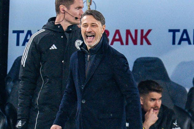 02.12.2025, Borussia Dortmund vs. Bayern 04 Leverkusen, DFB Pokal, Achtelfinale Niko Kovac (Borussia Dortmund, Trainer) unzufrieden unglücklich enttäuscht Wichtiger Hinweis: Gemaess den Vorgaben der DFL Deutsche Fussball Liga bzw. des DFB Deutscher Fussball-Bund ist es untersagt, in dem Stadion und oder vom Spiel angefertigte Fotoaufnahmen in Form von Sequenzbildern und oder videoaehnlichen Fotostrecken zu verwerten Copyright: xBahhoxKarax