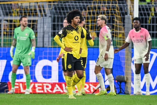 02.12.2025, Fussball, DFB-Pokal, Achtelfinale, Borussia Dortmund - Bayer Leverkusen, Karim Adeyemi (Borussia Dortmund) xRHR-FOTO TKx Copyright: RHR-FOTOx RHR-FOTO TK