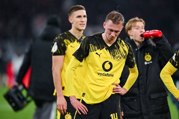 02.12.2025, Fussball, DFB-Pokal, Achtelfinale, Borussia Dortmund - Bayer Leverkusen, Maximilian Beier (Borussia Dortmund) xRHR-FOTO TKx Copyright: RHR-FOTOx RHR-FOTO TK