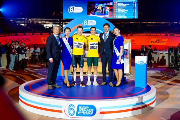 First day of the Wieler zesdaagse Rotterdam - Michael Zijlaard, Yoeri Havik, Iuri Leitao, Peter Schep during the WielerZesdaagse Rotterdam at Ahoy Rotterdam on 2 December 2025 in Rotterdam, Netherlands. (Parallax Pictures Nick Koole) Copyright: xNickxKoolex