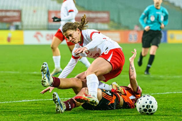 02.12.2025 GDANSK , PILKA NOZNA KOBIET ( WOMEN S FOOTBALL) MECZ TOWARZYSKI POLSKA - LOTWA ( GAME POLAND - LATVIA )¨NZ. NADIA KREZYMAN FOTO RADOSLAW JOZWIAK CYFRASPORT NEWSPIX.PL --- Newspix.pl POLAND OUT!  RA2_9055