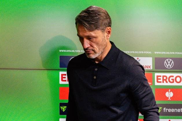 02.12.2025, Borussia Dortmund vs. Bayern 04 Leverkusen, DFB Pokal, Achtelfinale Niko Kovac (Borussia Dortmund, Trainer) und Kasper Hjulmand bei der Pressekonferenz Wichtiger Hinweis: Gemaess den Vorgaben der DFL Deutsche Fussball Liga bzw. des DFB Deutscher Fussball-Bund ist es untersagt, in dem Stadion und oder vom Spiel angefertigte Fotoaufnahmen in Form von Sequenzbildern und oder videoaehnlichen Fotostrecken zu verwerten Copyright: xBahhoxKarax