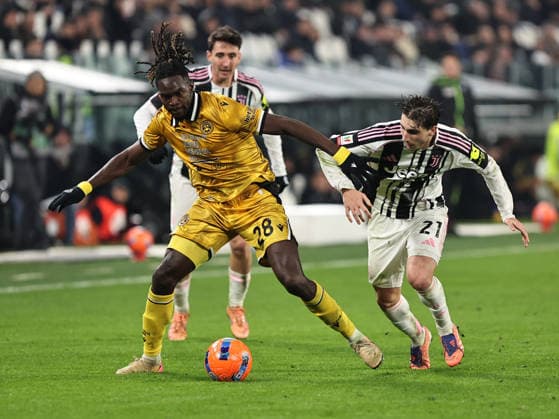 Juventus FC v Udinese Calcio - Coppa Italia Oumar Solet participates in the Coppa Italia-Frecciarossa 2025-2026 match between Juventus and Udinese in Torino, Italy, on December 2, 2025. Torino Italy  Copyright: xLorisxRosellix originalFilename:roselli-juventus251202_npevi.jpg