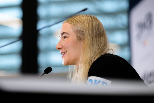 Handball, Frauen WM, Hauptrunde Gruppe 2: Deutschland - Pressekonferenz Torhueterin Katharina Filter (Deutschland) Dortmund Nordrhein-Westfalen Deutschland