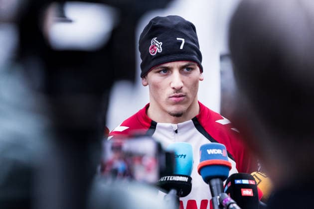 1. Fussball Bundesliga: Training 1. FC Köln; 03.12.2025 Said El Mala (1. FC Köln, 13) im Mediengespräch, Interview, Mixed Zone 1. Fussball Bundesliga: Training 1. FC Köln; Geissbockheim, 03.12.2025 Copyright: xBEAUTIFULxSPORTS Wunderlx