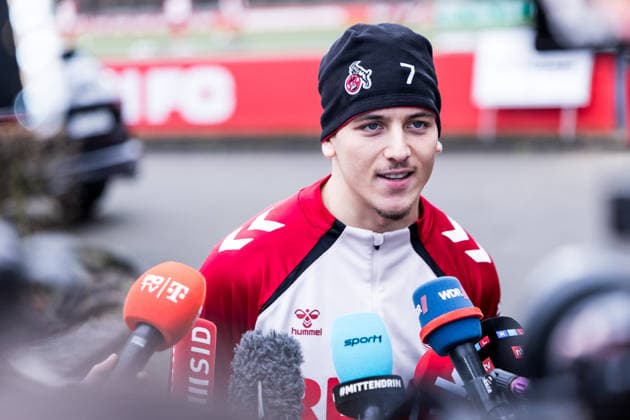 1. Fussball Bundesliga: Training 1. FC Köln; 03.12.2025 Said El Mala (1. FC Köln, 13) im Mediengespräch, Interview, Mixed Zone 1. Fussball Bundesliga: Training 1. FC Köln; Geissbockheim, 03.12.2025 Copyright: xBEAUTIFULxSPORTS Wunderlx