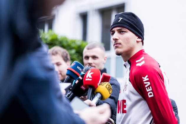 1. Fussball Bundesliga: Training 1. FC Köln; 03.12.2025 Said El Mala (1. FC Köln, 13) im Mediengespräch, Interview, Mixed Zone 1. Fussball Bundesliga: Training 1. FC Köln; Geissbockheim, 03.12.2025 Copyright: xBEAUTIFULxSPORTS Wunderlx