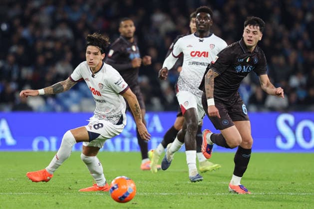 Napoli™s Giuseppe Ambrosino during the round of 16 Frecciarossa Italian Cup 2025 2026 soccer match between Napoli and Cagliari at Maradona Stadium in Naples, south Italy - December 3, 2025. - Soccer  Copyright: xAlessandroxGarofalo LaPressex