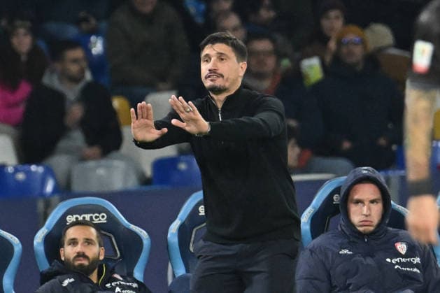 Fabio Pisacane coach of Cagliari Calcio gestures during the Coppa Italia Freccia Rossa match between SSC Napoli- Cagliari Calcio  Copyright: xDaniloxGemito IPAxSportx xipa-agency.netx xx IPA_68698332 IPA_Agency_IPA68698332