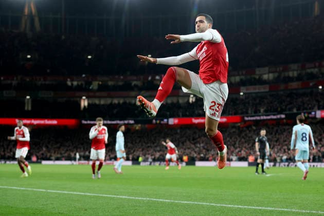 Arsenal v Brentford - Premier League Mikel Merino of Arsenal celebrates 1st goal during the Premier League match between Arsenal and Brentford at Emirates Stadium on December 3, 2025 in London, England. London Emirates Stadium England United Kingdom Copyright: xNigelxFrench Sportsphoto APLx 14143741