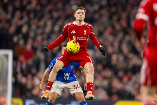 Football - FA Premier League - Liverpool FC v Sunderland AFC LIVERPOOL, ENGLAND - Wednesday, December 3, 2025: Liverpool s Florian Wirtz during the FA Premier League match between Liverpool FC and Sunderland AFC at Anfield. (Photo by David Rawcliffe Propaganda) LIVERPOOL Anfield MERSEYSIDE ENGLAND  Copyright: xDavidxRawcliffex P2025-12-03-Liverpool_Sunderland-52