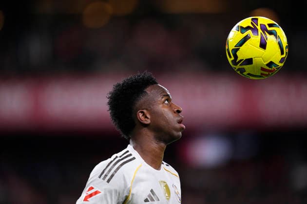 Athletic Club v Real Madrid CF - LaLiga EA Sports Vinicius Junior left winger of Real Madrid and Brazil during the La Liga EA Sports match between Athletic Club and Real Madrid CF at Estadio de San Mames on December 3, 2025 in Bilbao, Spain. Bilbao Basque Country Spain  Copyright: xJosexBretonx originalFilename:bretonhernandez-athletic251203_npgEd.jpg