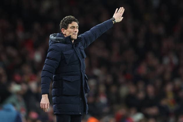 Arsenal v Brentford - Premier League Keith Andrews, Manager of Brentford on the side line during the Premier League match between Arsenal and Brentford at Emirates Stadium on December 3, 2025 in London, England. London Emirates Stadium England United Kingdom Copyright: xNigelxFrench Sportsphoto APLx 14143830