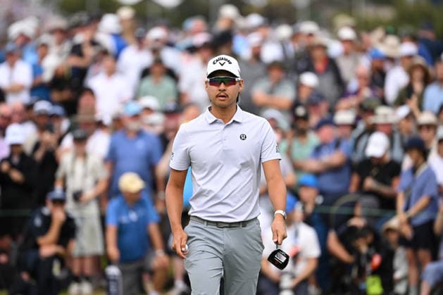 GOLF AUSTRALIAN OPEN, Min Woo Lee of Australia reacts in round one of the Australian Open Golf tournament at the Royal Melbourne Golf Club in Melbourne, Thursday, December 4, 2025. ( NO ARCHIVING, EDITORIAL USE ONLY MELBOURNE VICTORIA AUSTRALIA  Copyright: xJAMESxROSSx 20251204150237235421