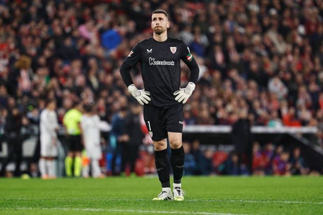 Unai Simon (Bilbao), DECEMBER 3, 2025 - Football Soccer : Spanish La Liga EASports match between Athletic Club de Bilbao - Real Madrid CF at the Estadio San Mames in Bilbao, Spain. Noxthirdxpartyxsales  aflo_312415727
