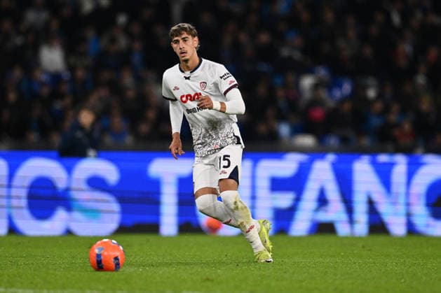 CALCIO - Coppa Italia - SSC Napoli vs Cagliari Calcio Juan Rodriguez of Cagliari Calcio is in action during the round of 16 of the Coppa Italia Frecciarossa between S.S.C. Napoli and Cagliari Calcio at the Diego Armando Maradona Stadium on December 3, 2025 in Naples, Italy. Naples Italy  Copyright: xIPAxSport ABACAx