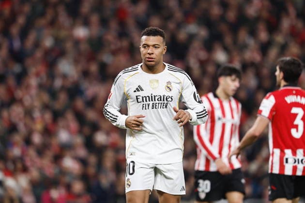 Kylian Mbappe (Real), DECEMBER 3, 2025 - Football Soccer : Spanish La Liga EASports match between Athletic Club de Bilbao - Real Madrid CF at the Estadio San Mames in Bilbao, Spain. Noxthirdxpartyxsales  aflo_312419752