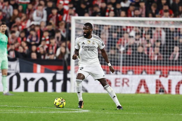 Antonio Rudiger (Real), DECEMBER 3, 2025 - Football Soccer : Spanish La Liga EASports match between Athletic Club de Bilbao - Real Madrid CF at the Estadio San Mames in Bilbao, Spain. Noxthirdxpartyxsales  aflo_312419812