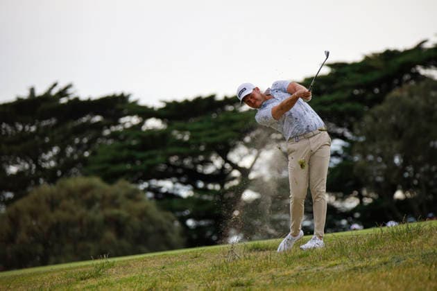 December 4, 2025, Melbourne, Victoria State, Australia: Danny Willett of England plays a shot in round one of the Australian Open Golf tournament. The men™s Australian Open tees off at Royal Melbourne featuring leading local and international golfers competing for one of Australia™s top titles. Melbourne Australia - ZUMAs197 20251204_aaa_s197_027 Copyright: xYexMyoxKhantx