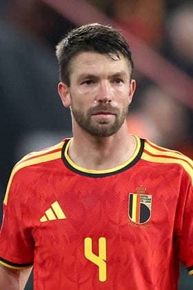 BRANDON MECHELE, Belgio, World Cup 2026 Qualyfing, Belguim vs Liechtenstein 7-0, 18-11-2025, Primo piano, Head shot, Close up QUALIFICAZIONI MONDIALI 2026 BELGIO-LIECHTENSTEIN 7-0