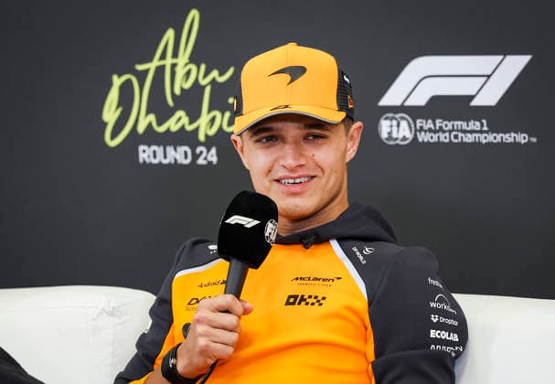 FORMULA ONE ABU DHABI GRAND PRIX 2025 Lando Norris 4 (GBR), McLaren MCL39 Drivers Media press conference, PK, Pressekonferenz during Media Day at the Formula One Etihad Airways Abu Dhabi Grand Prix 2025 at the Yas Marina Circuit, Yas Island, United Arab Emirates on 4 December 2025 Credit: Phil Duncan Every Second Media Editorial use only. All images are copyright Every Second Media Limited. No images may be reproduced without prior permission. Copyright: xIMAGO EveryxSecondxMediax ESM-1689-0022 PhilxDuncanx xEveryxSecondxMediax