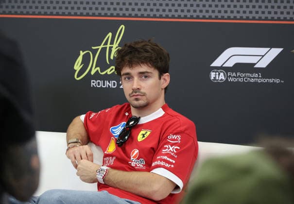 04.12.2025, Yas Marina Circuit, Abu Dhabi, Formula 1 Etihad Airways Abu Dhabi Grand Prix 2025 , im Bild Charles Leclerc (MCO), Scuderia Ferrari HP (Photo by Alessandro Martellotta Hasan Bratic DeFodi Images)