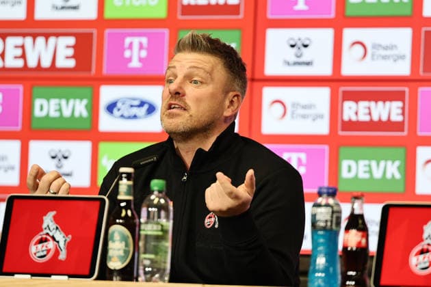 1. FC Köln 1. FC Köln, Pressekonferenz zum Heimspiel gegen St. Pauli, Lukas Kwasniok (1. FC Köln). 04.12.2025, Bild: