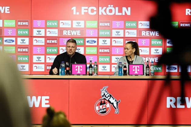 1. FC Köln 1. FC Köln, Pressekonferenz zum Heimspiel gegen St. Pauli, Lukas Kwasniok (1. FC Köln). 04.12.2025, Bild: