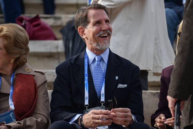 Olympic Flame Handover Ceremony for the Milano Cortina 2026 winter Olympics Crown Prince Pavlos of Greece attends the Olympic flame handover ceremony for the Milano Cortina 2026 winter Olympic Games, Olympische Spiele, Olympia, OS at Panathenaic Stadium in Athens. Athens Greece Copyright: xNicolasxKoutsokostasxNicolasxKoutsokostasx DSC_202512040010