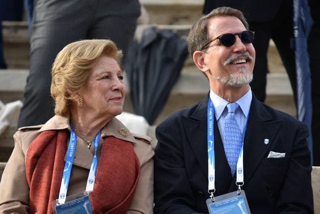 Olympic Flame Handover Ceremony for the Milano Cortina 2026 winter Olympics Former Queen Anne-Marie of Greece and Crown Prince Pavlos of Greece attend the Olympic flame handover ceremony for the Milano Cortina 2026 winter Olympic Games, Olympische Spiele, Olympia, OS at Panathenaic Stadium in Athens. Athens Greece Copyright: xNicolasxKoutsokostasxNicolasxKoutsokostasx DSC_202512040028