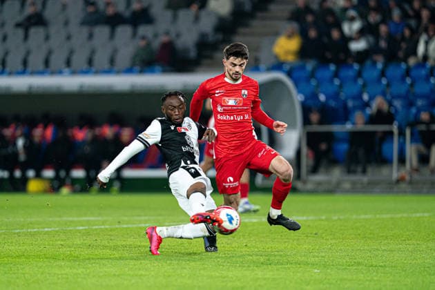 Benie Adama Traore (11 FC Basel 1893), left, scoring teams first goal during the Swiss Cup Round of 16 match between FC Grand-Saconnex and FC Basel 1893 at St. Jakob-Park, Basel, Switzerland. Copyright: xPriscilaxBütlerx xSPPx Sportspressphoto_SPR69780