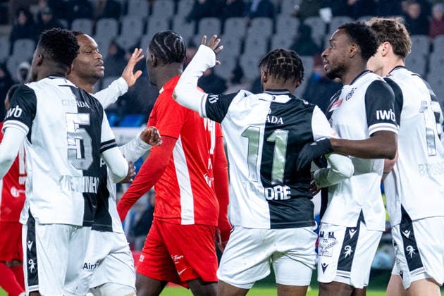 04 12 2025, Basel, St. Jakob-Park, Swiss Cup: FC Grand-Saconnex - FC Basel, celebrates after scoring from BÃ nie TraorÃ (11 Basel) Basel St. Jakob-Park Basel Switzerland Copyright: xJustPictures.ch PascalxvonxBürenx jp-en-PaVoB-_VB_5696