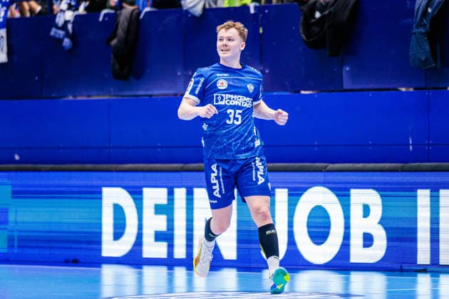 Jarnes Faust (TBV Lemgo Lippe, 35) jubelt freut sich GER, TBV Lemgo Lippe vs. SG Flensburg-Handewitt, Handball, 1. Bundesliga, 15. Spieltag, Spielzeit 2025 2026, 04.12.2025 GER, TBV Lemgo Lippe vs. SG Flensburg-Handewitt, Handball, 1. Bundesliga, 15. Spieltag, Spielzeit 2025 2026, 04.12.2025 Lemgo Copyright: xEibner-Pressefoto JanxRollingerx EP_JSK